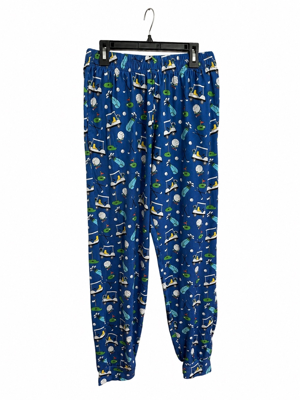 Blue Golf-Print Cropped Lounge Pants